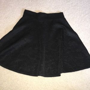black skater skirt